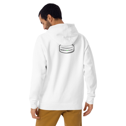 Unisex Hoodie - White (Front & Back logo) DTF print