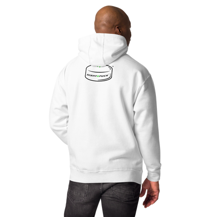 Unisex Hoodie - White (Front & Back logo) DTF print