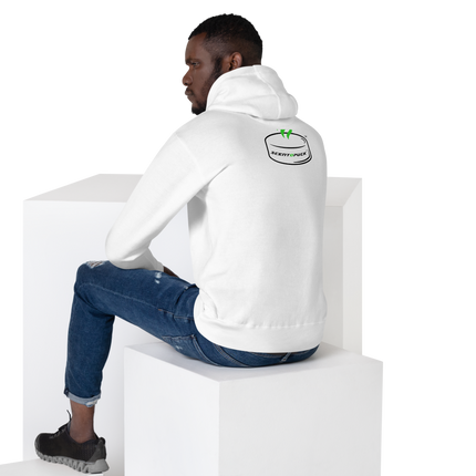 Unisex Hoodie - White (Front & Back logo) DTF print