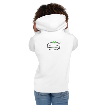 Unisex Hoodie - White (Front & Back logo) DTF print
