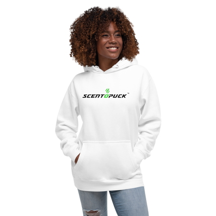 Unisex Hoodie - ScentOPuck logo (White DTF)