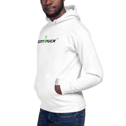 Unisex Hoodie - ScentOPuck logo (White DTF)
