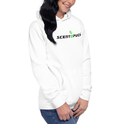 Unisex Hoodie - ScentOPuck logo (White DTF)