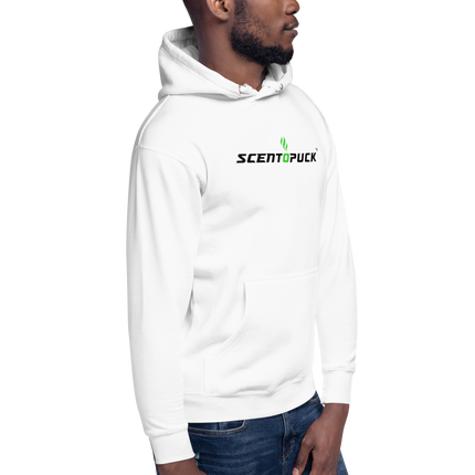 Unisex Hoodie - ScentOPuck logo (White DTF)